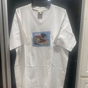 PNB Vintage Power Now Baby Oversize V Neck T Shirt Sz L